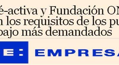 NOTICIA WEB EFE EMPRESAS: REQUISITOS DE LOS PUESTOS DE TRABAJO MÁS DEMANDADOS